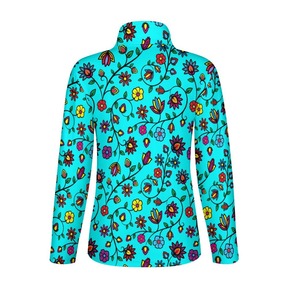 Nature_s Nexus Turquoise Long Sleeve Yoga Shirt