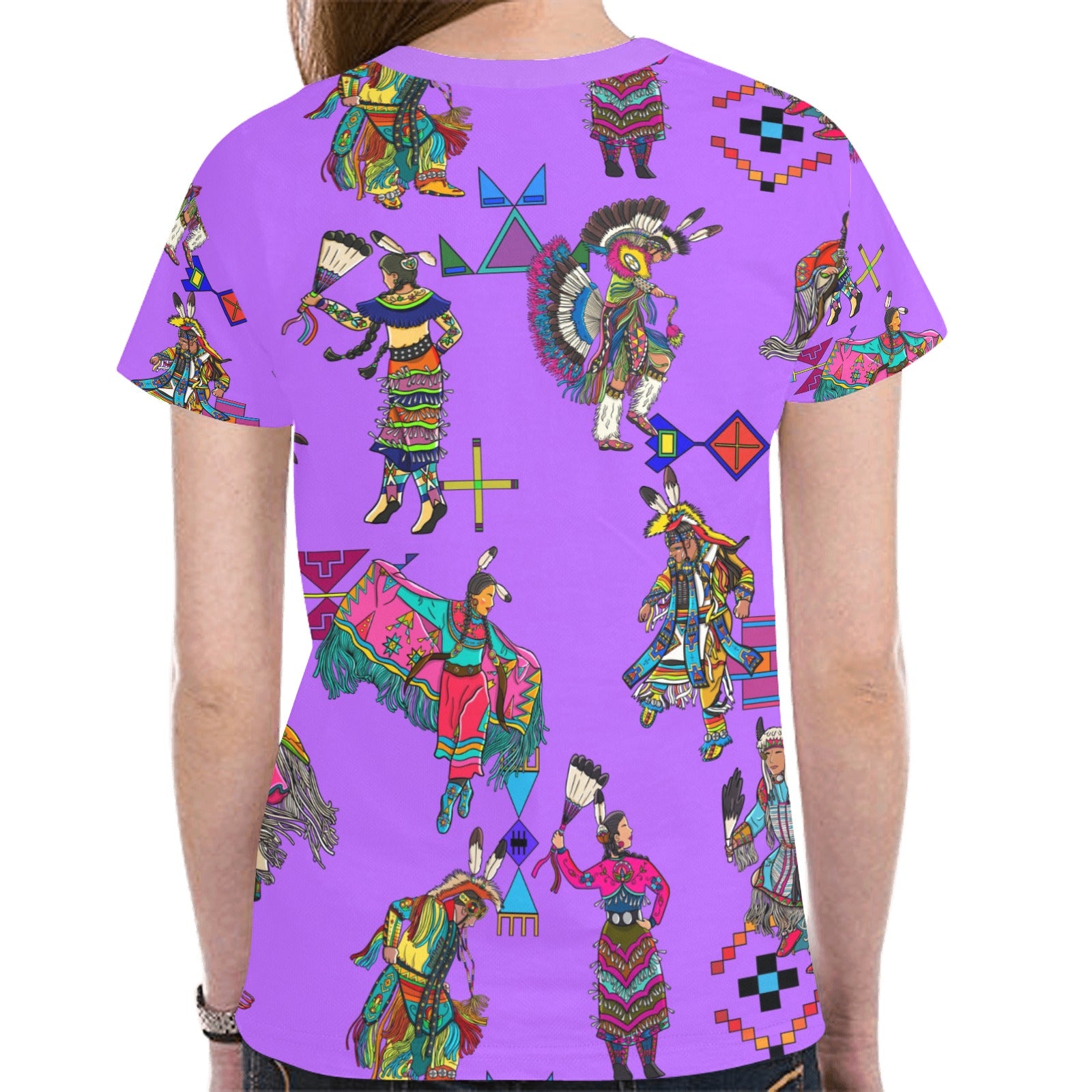 Grand Entry Dancers Purple T-shirt for Women