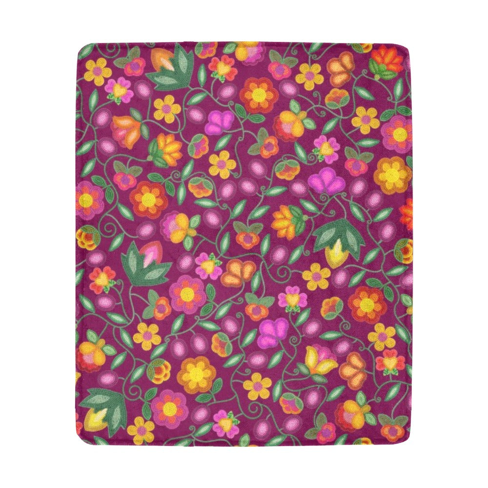 Boreal Bounty Dark Magenta Ultra-Soft Micro Fleece Blanket 50"x60"