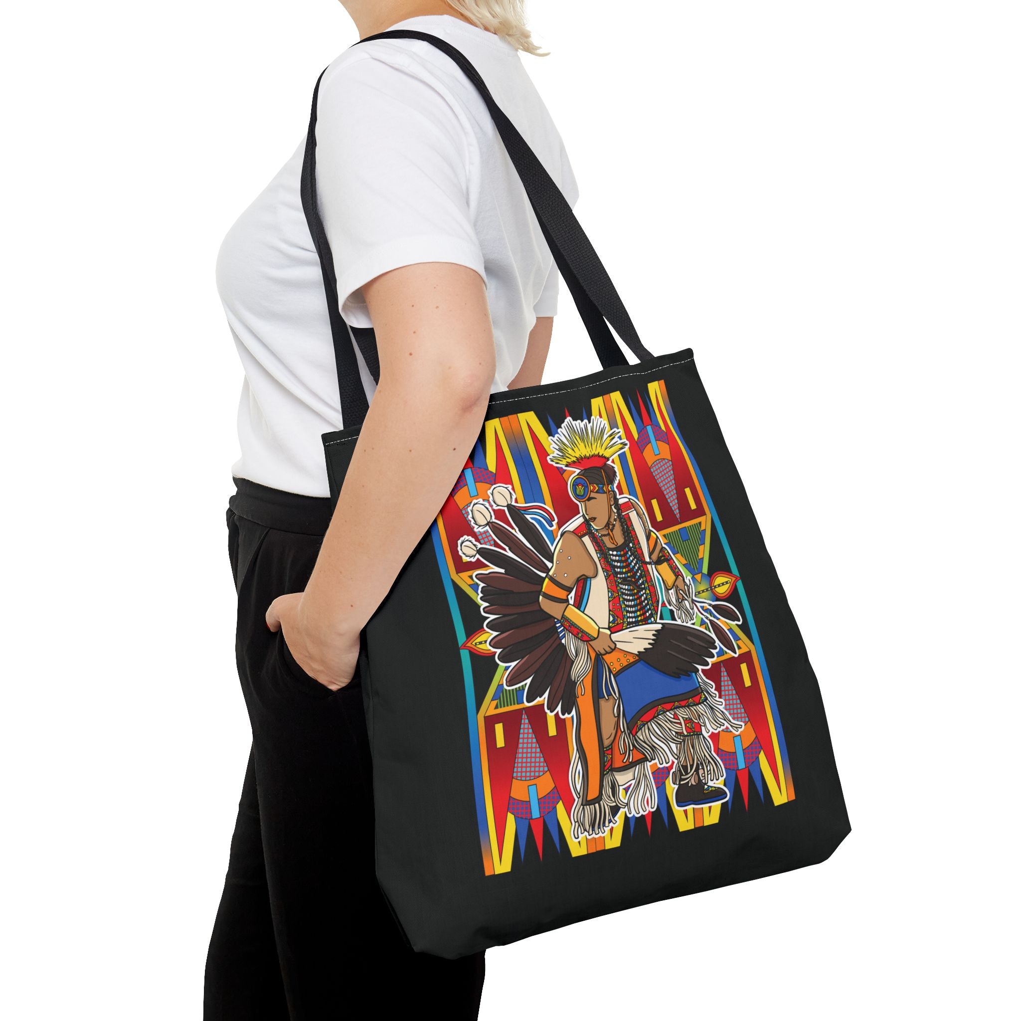 Traditional Powwow Man Dancer 3 Tote Bag