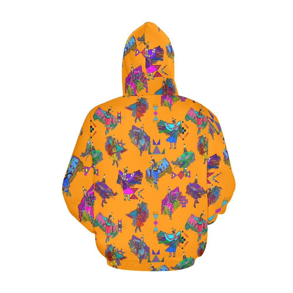 Women's Fancy Dancers Orange Hoodie for Men (USA Size)