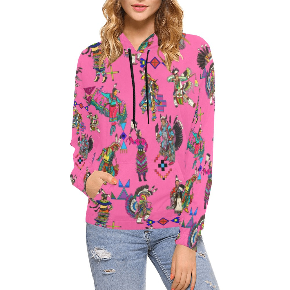 Grand Entry Dancer Pink Hoodie for Women (USA Size)
