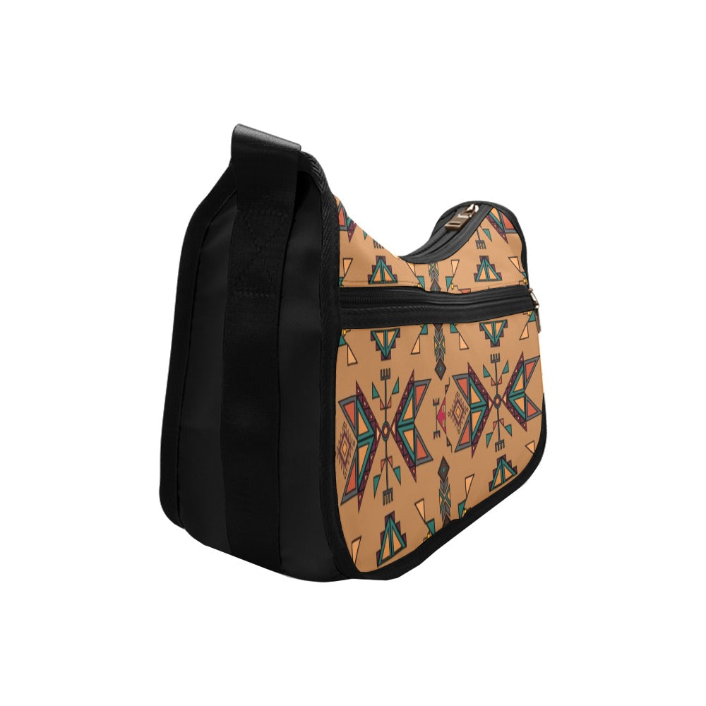 Arrow dawn Fabric Brown Crossbody Bag