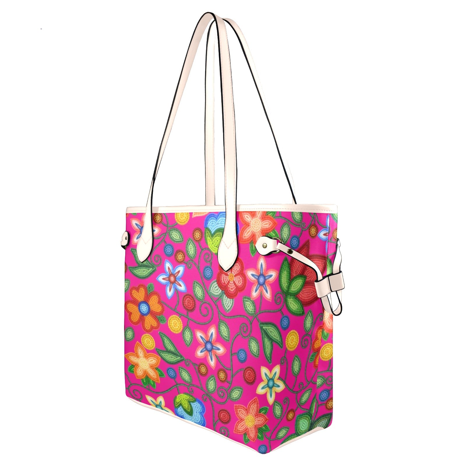 Morning Harmony Pink Clover Canvas Tote Bag