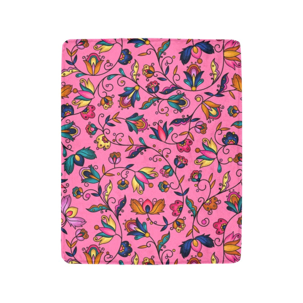 Copper Prairie Petals Pink Ultra-Soft Micro Fleece Blanket 40"x50"
