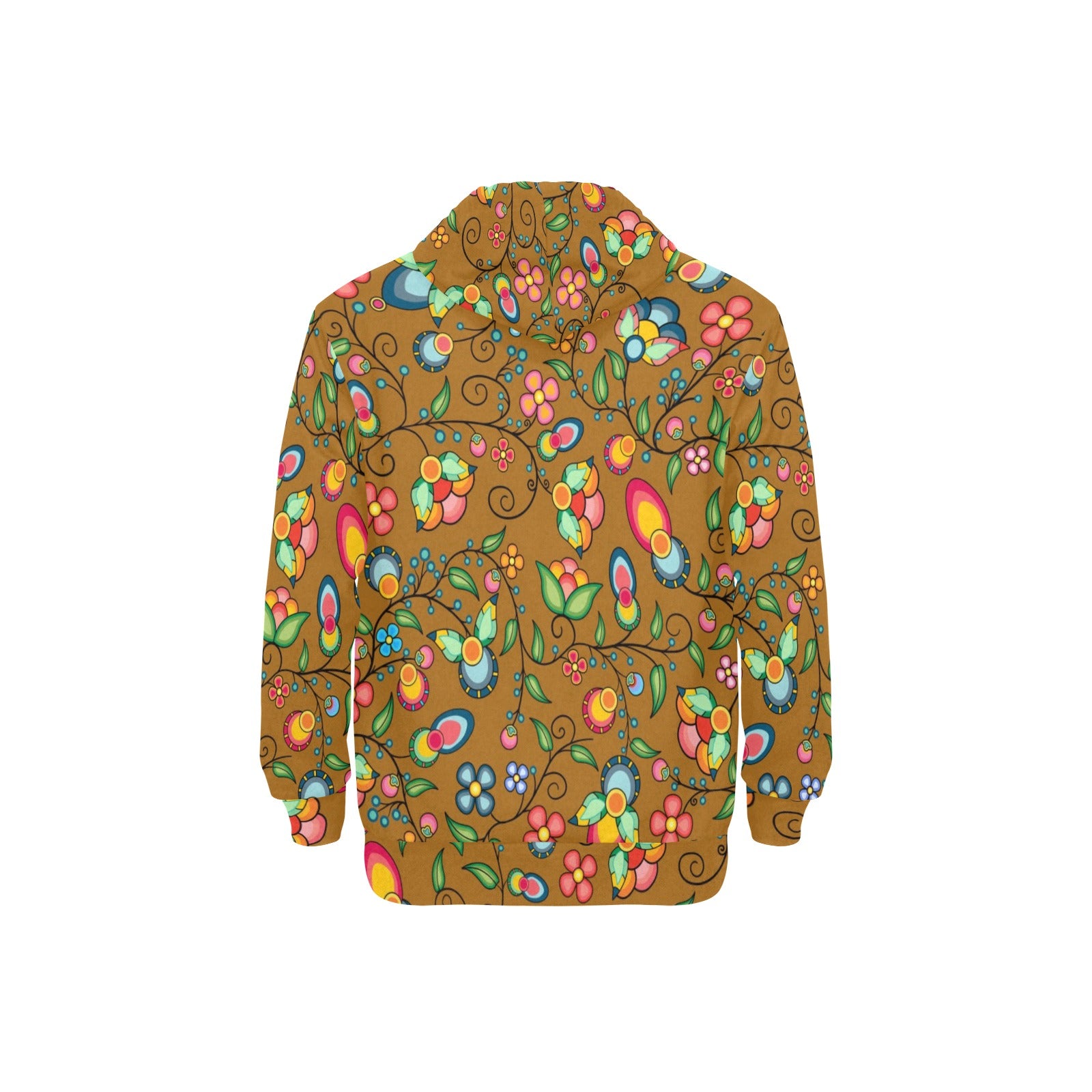 Floral Bounty Fall Leaves Men's Long Sleeve Fleece Hoodie