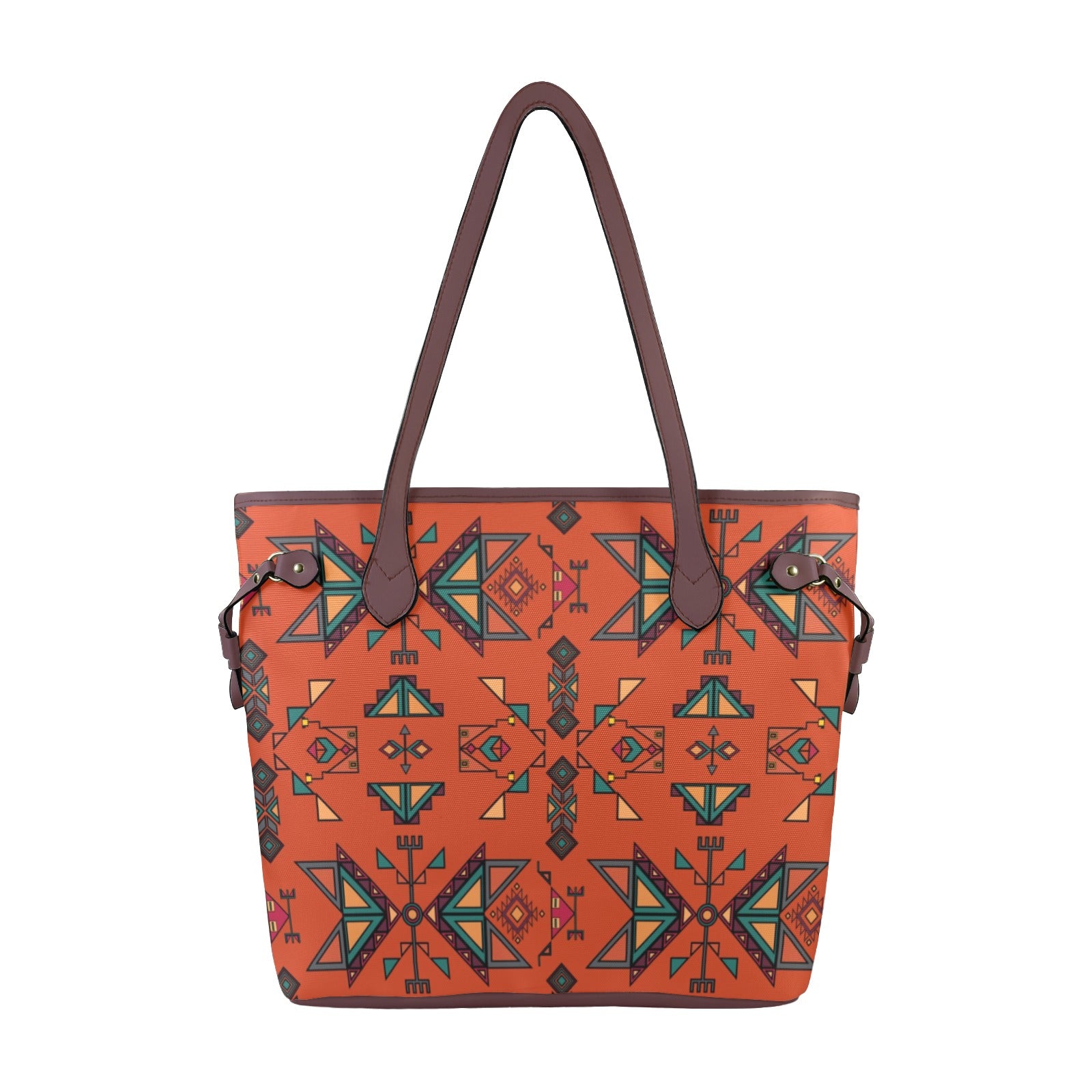 Arrow Dawn Orange Clover Canvas Tote Bag