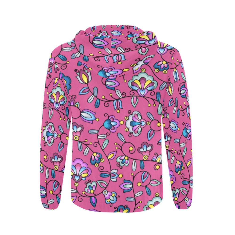 Autumn Bundle Blessing Pink Men's Zipper Hoodie