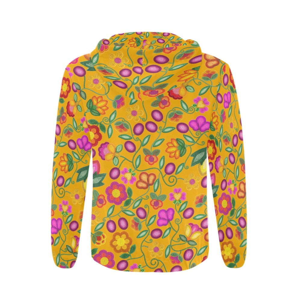 Boreal Bounty Yellow Men's Zipper Hoodie