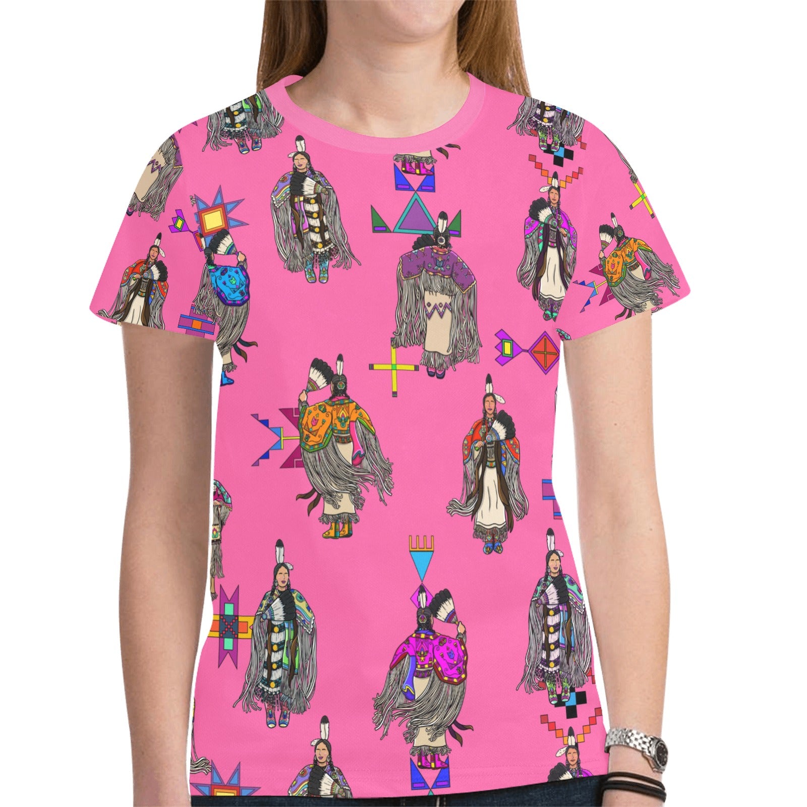 Women's Tradish Dancers Pink T-shirt for Women