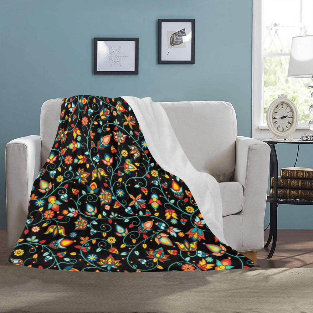 Thorny Path Black Ultra-Soft Micro Fleece Blanket 50"x60"