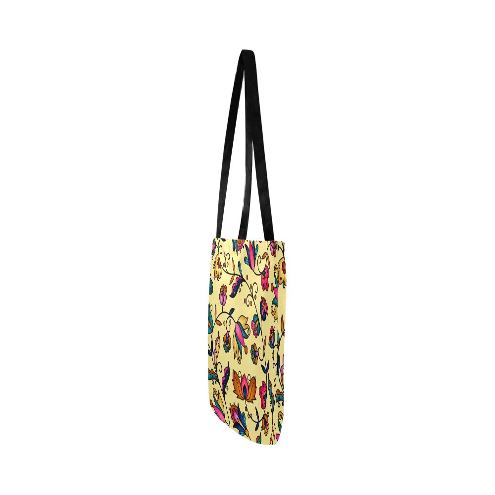 Copper Prairie Petals Yellow Reusable Shopping Bag (Two sides)