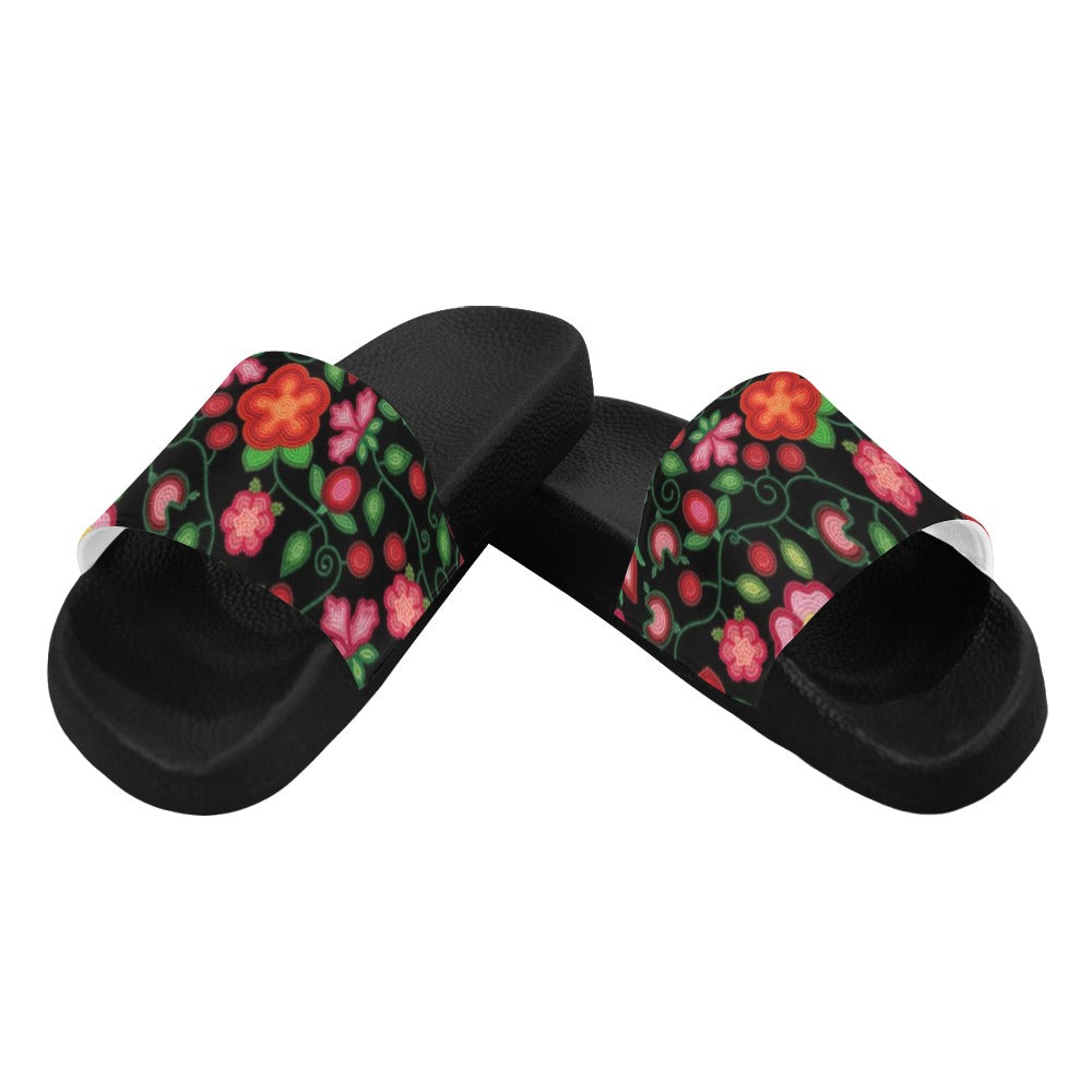 Rose Reverie Black Men's Slide Sandals