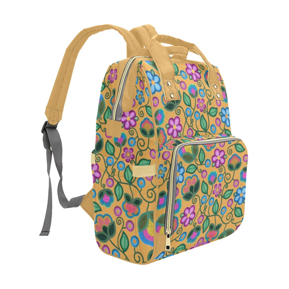 Turquoise Sunbeam Yellow Multi-Function Diaper Backpack/Diaper Bag