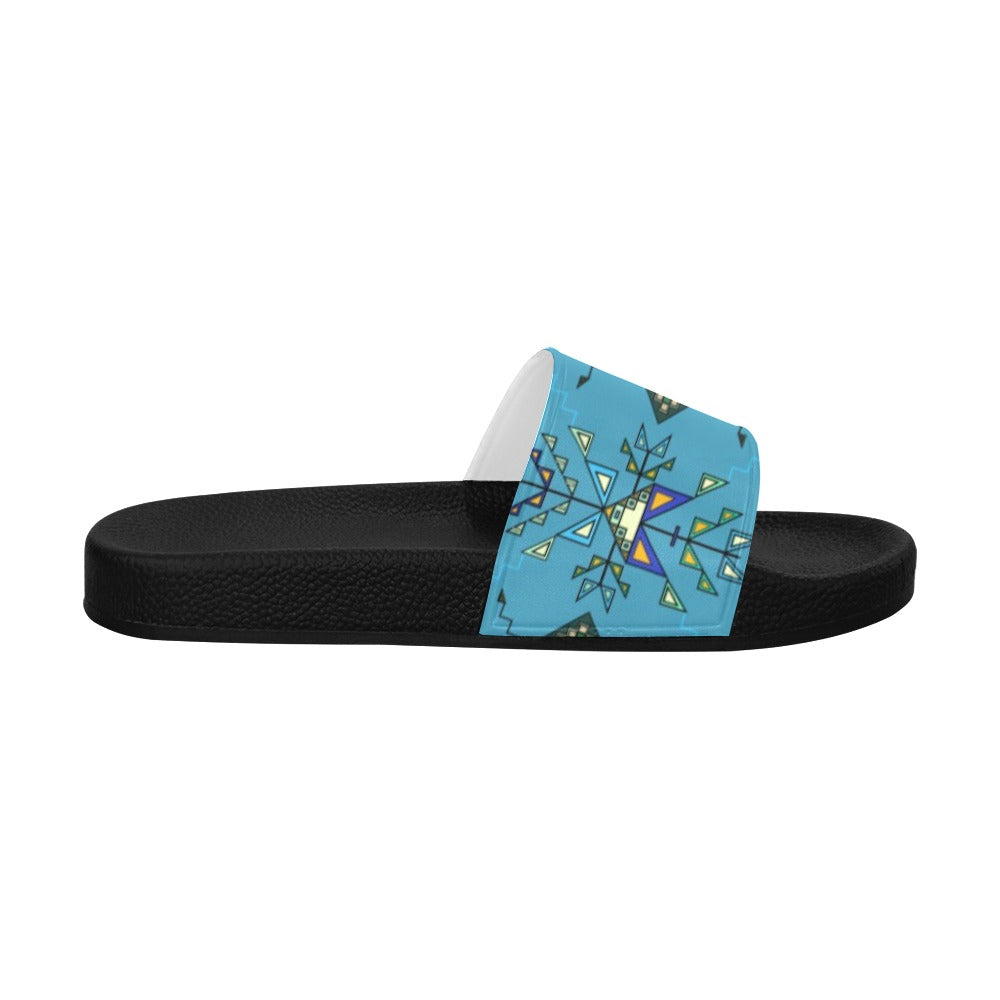 Bear Shield Blue Men's Slide Sandals