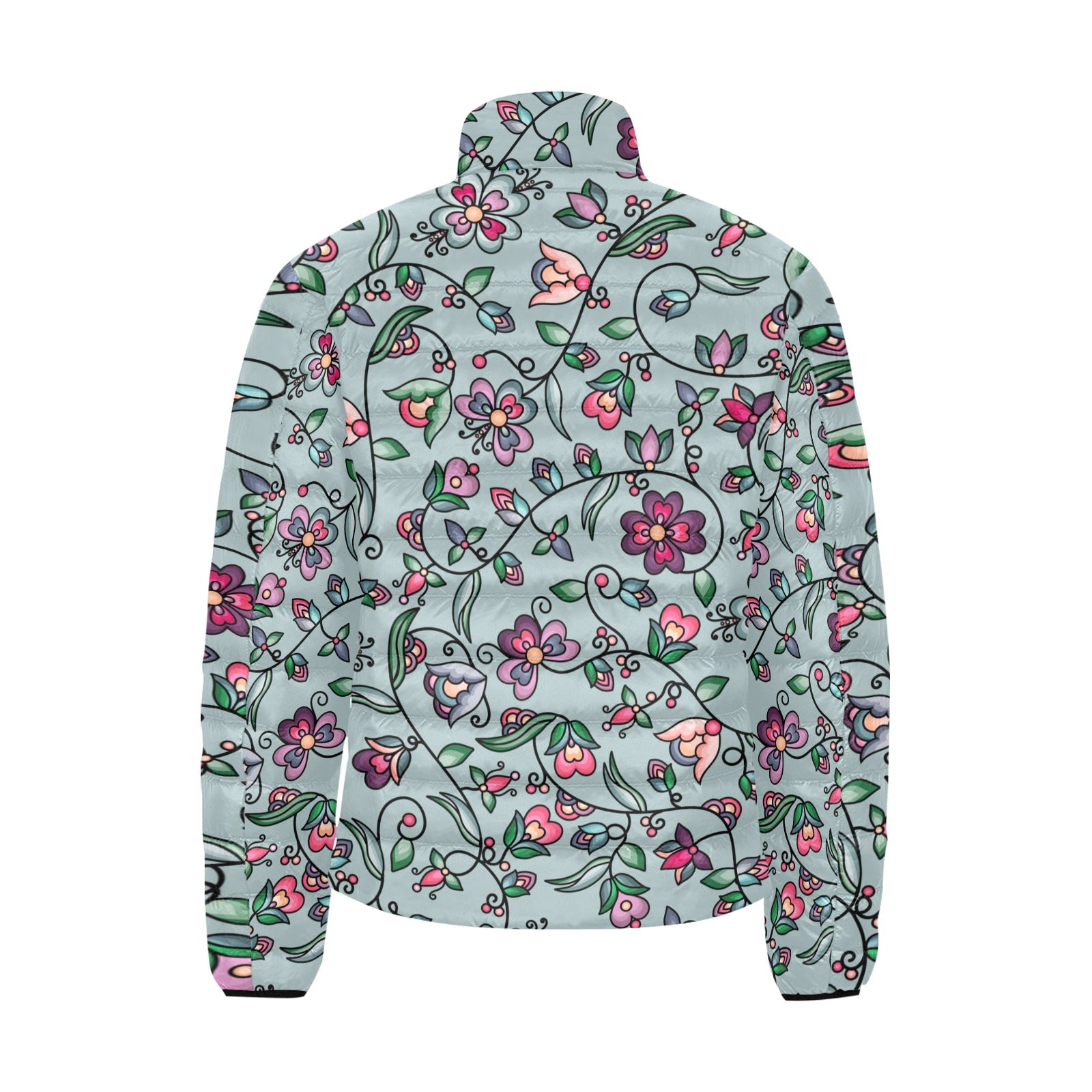 Amber Evening Garland Turquoise Men's Padded Jacket