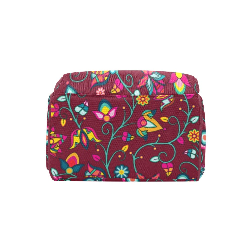 Thorny Path Cranberry Multi-Function Diaper Backpack/Diaper Bag