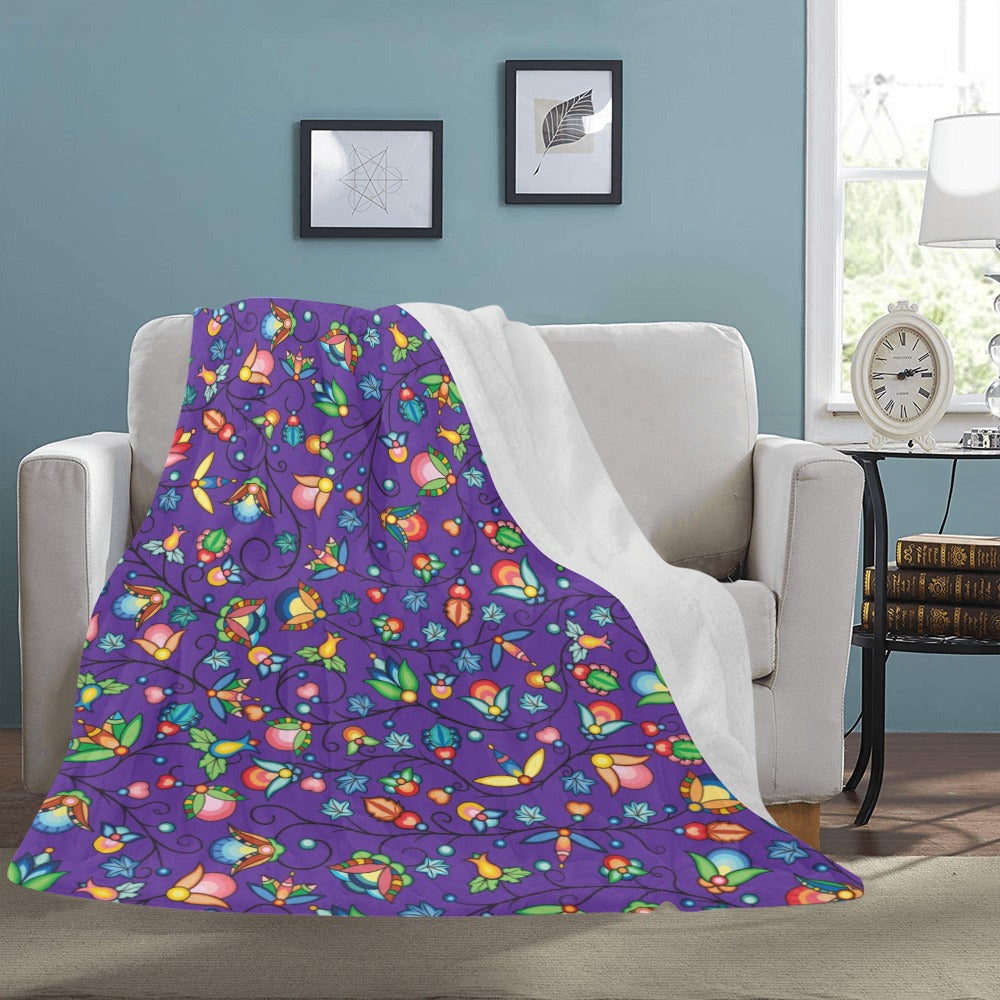 Prairie Plains Spirit Midnight Purple Ultra-Soft Micro Fleece Blanket 60"x80"