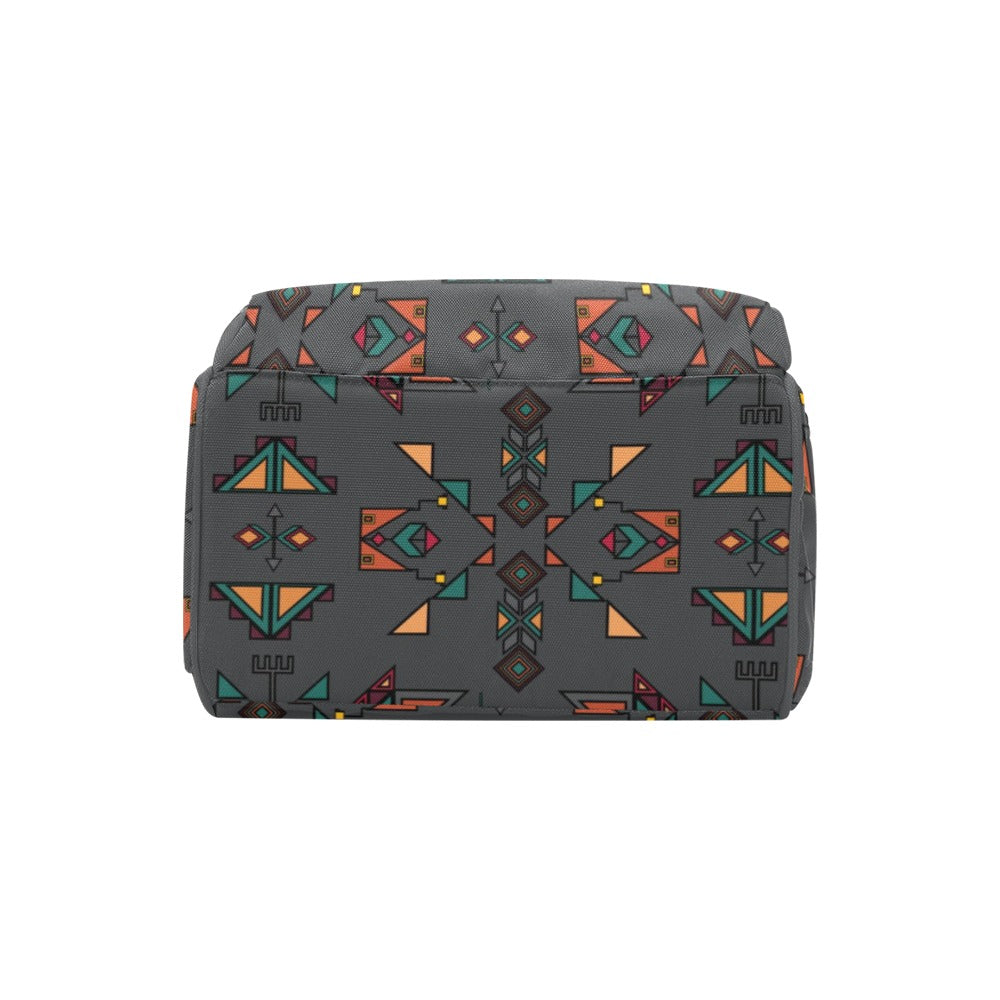 Arrow Dawn Gray Multi-Function Diaper Backpack/Diaper Bag