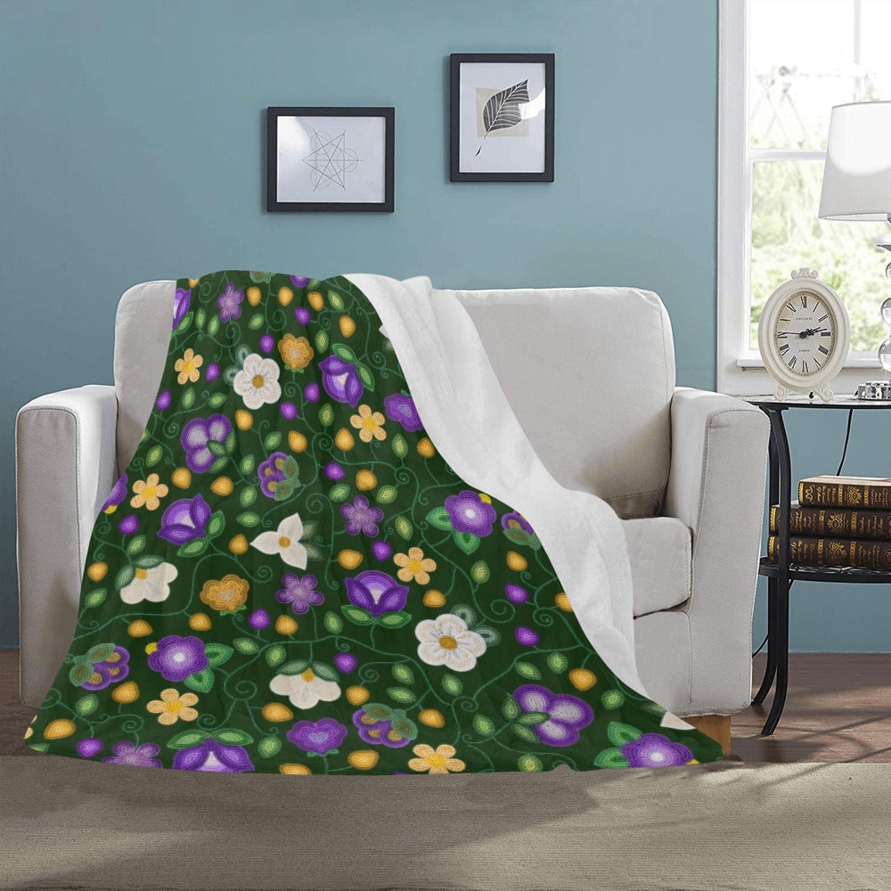 Midnight Moss Bloom Forest Ultra-Soft Micro Fleece Blanket 50"x60"