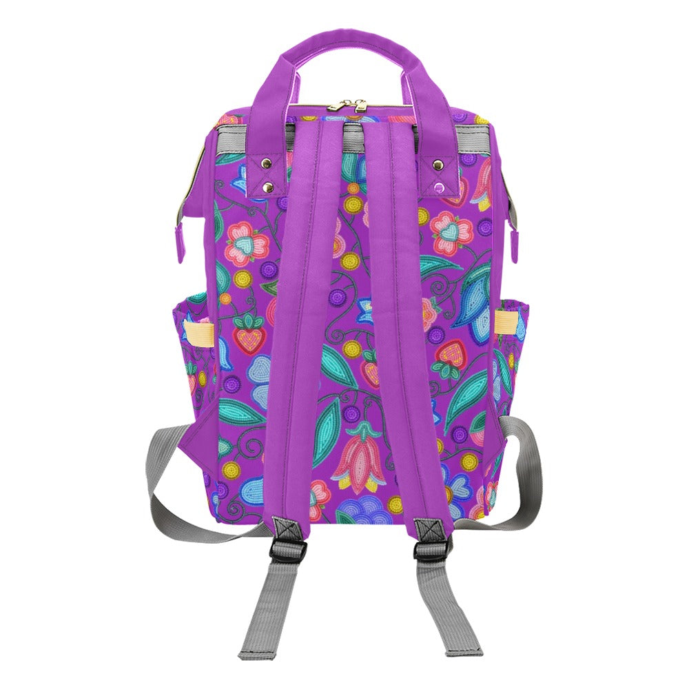 Sweet Offering Purple Multi-Function Diaper Backpack/Diaper Bag