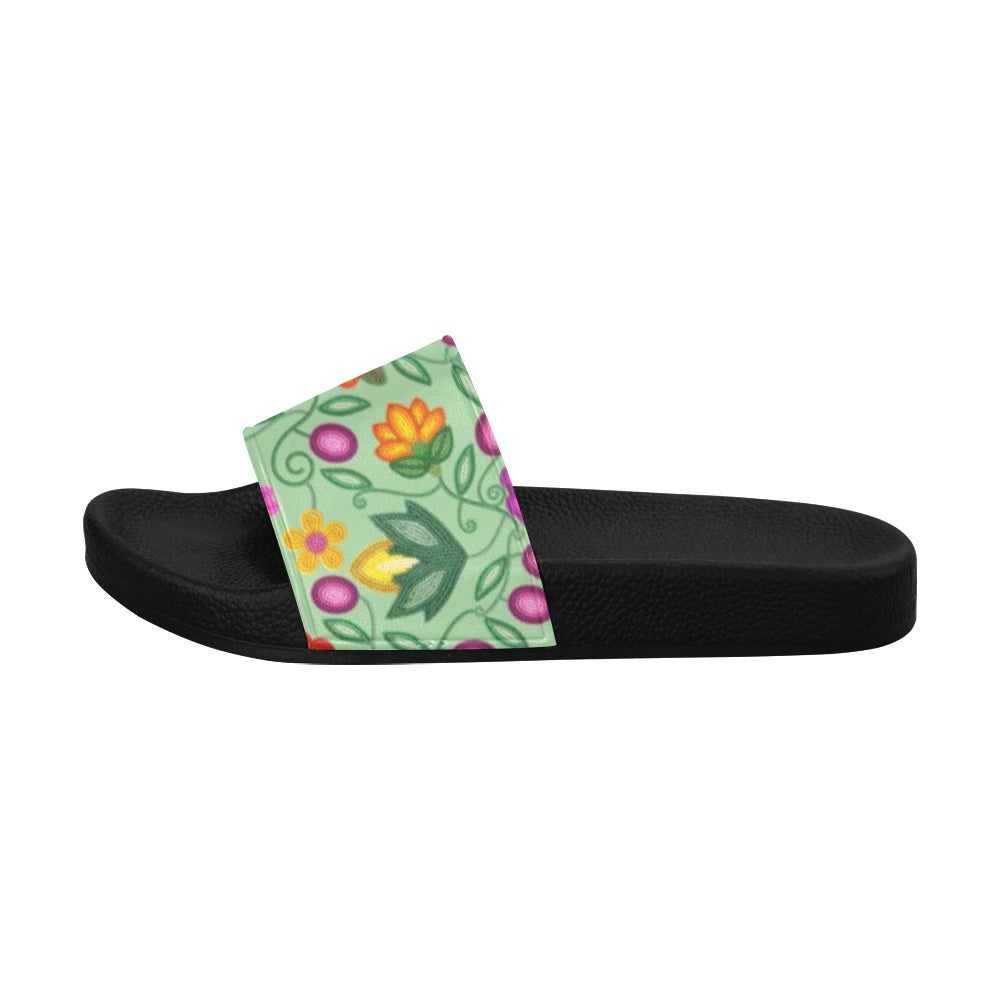 Boreal Bounty Green Women's Slide Sandals
