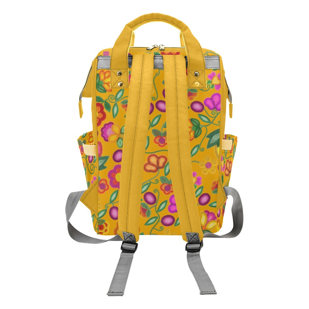 Boreal Bounty Yellow Multi-Function Diaper Backpack/Diaper Bag