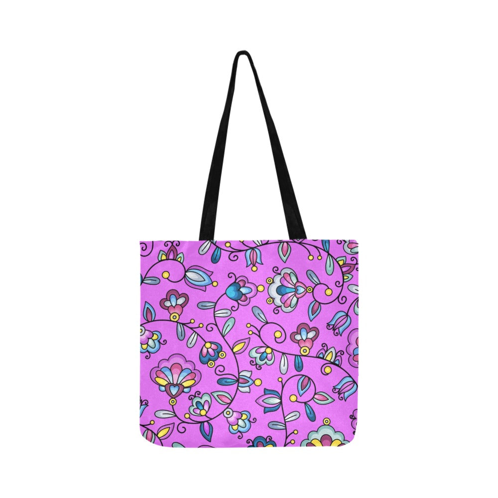 Autumn Bundle Blessing Purple Reusable Shopping Bag (Two sides)