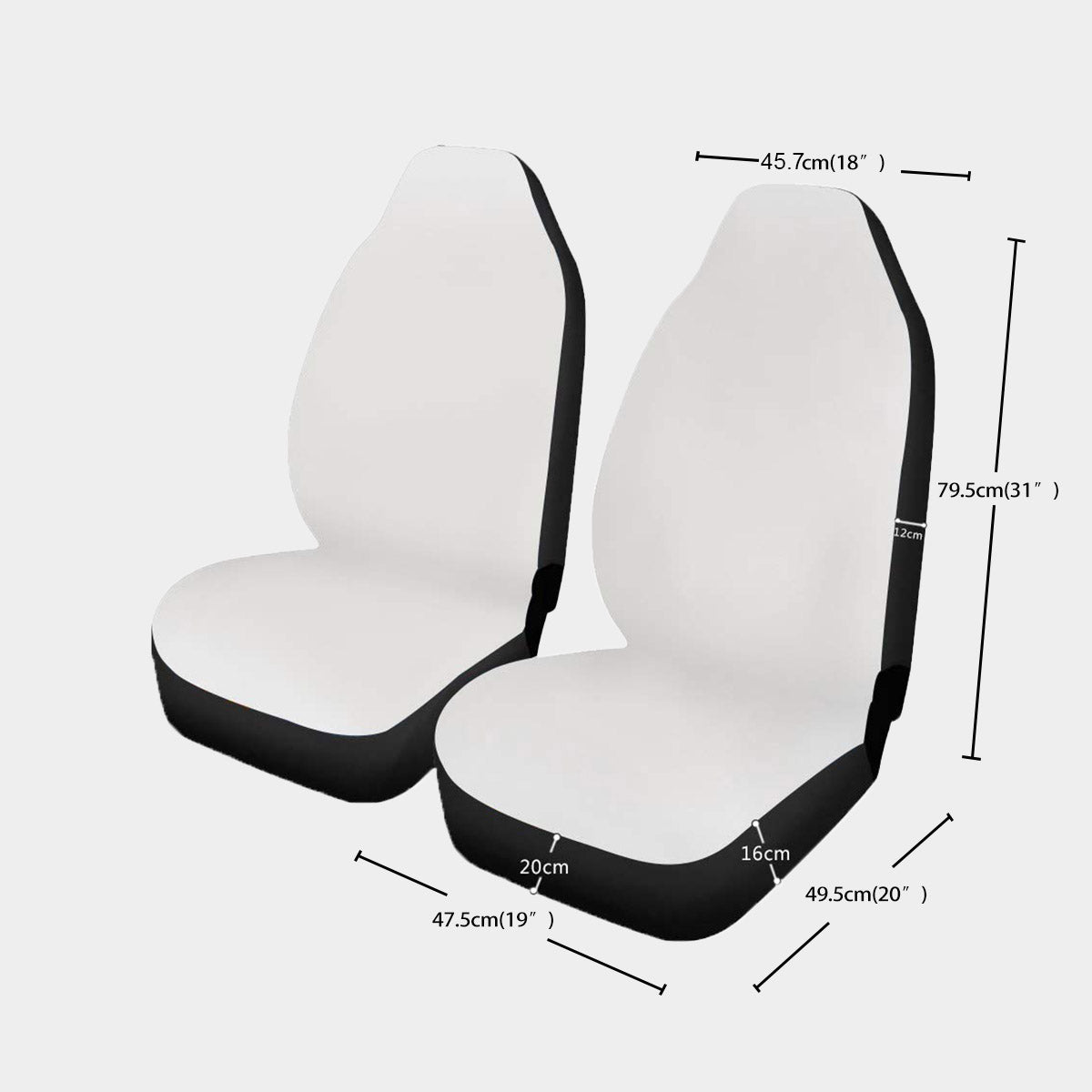 Thunder Flight Cream Universal Car Seat Cover With Thickened Back