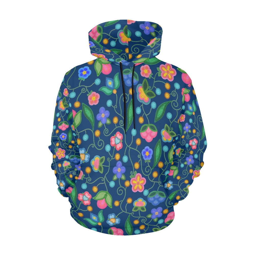 Skyberry Serenade Navy All Over Print Hoodie for Women (USA Size)