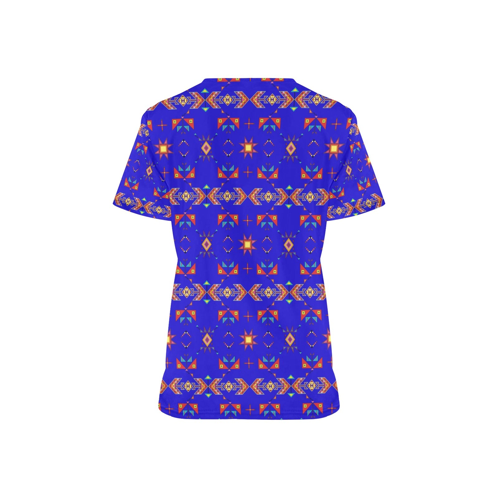 Scattered Generations Royal All Over Print Scrub Top