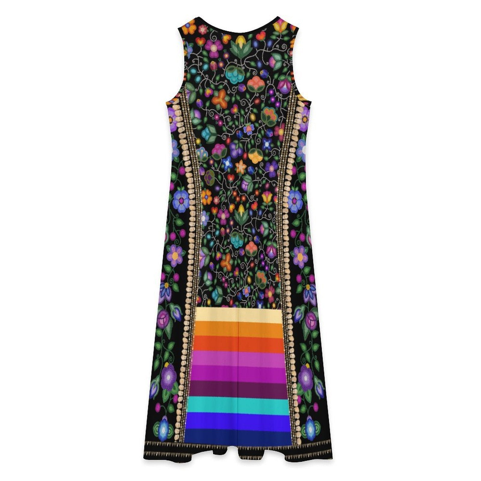 Beaded Offering Black 2 Women's Sleeveless Long Dress