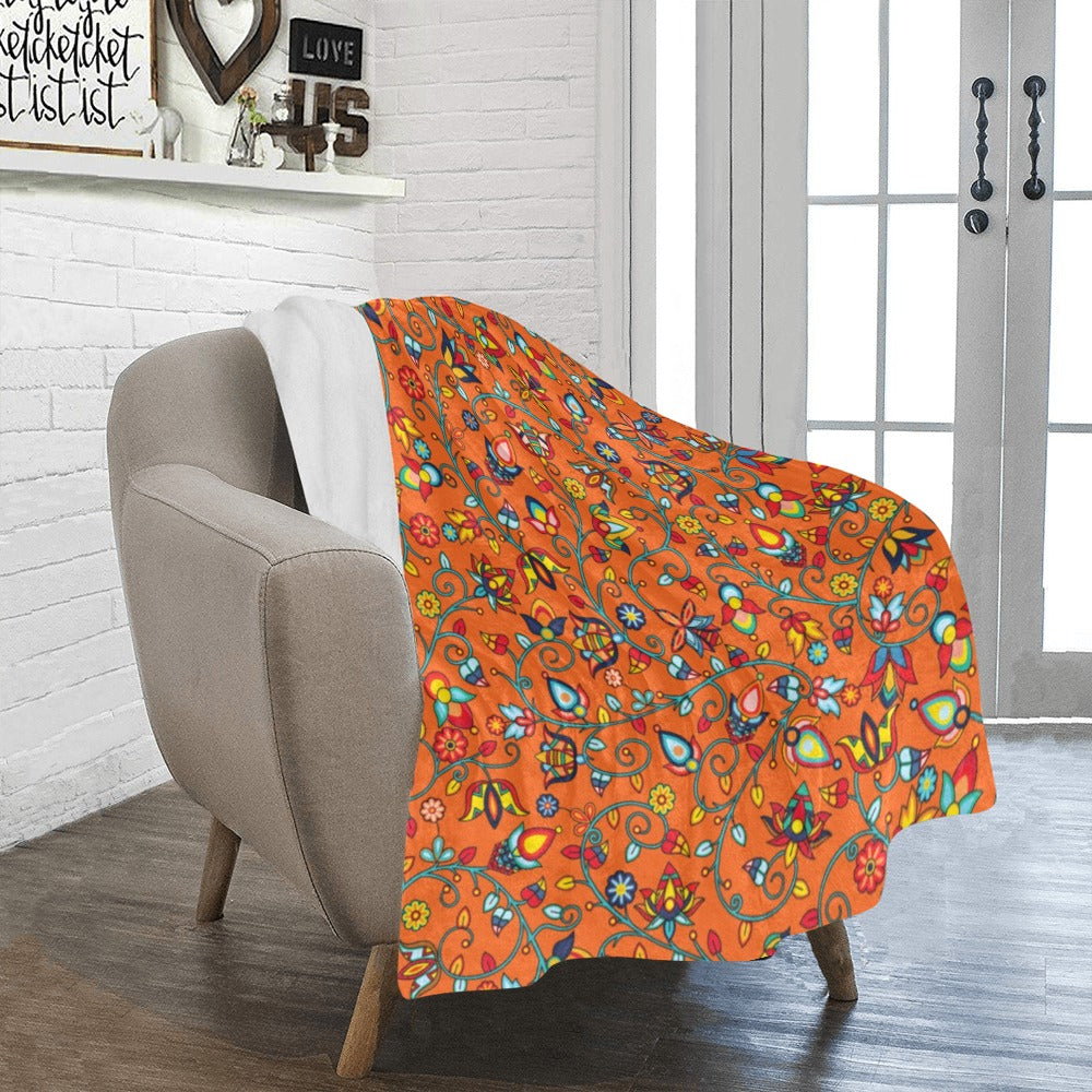 Thorny Path Orange Ultra-Soft Micro Fleece Blanket 40"x50"