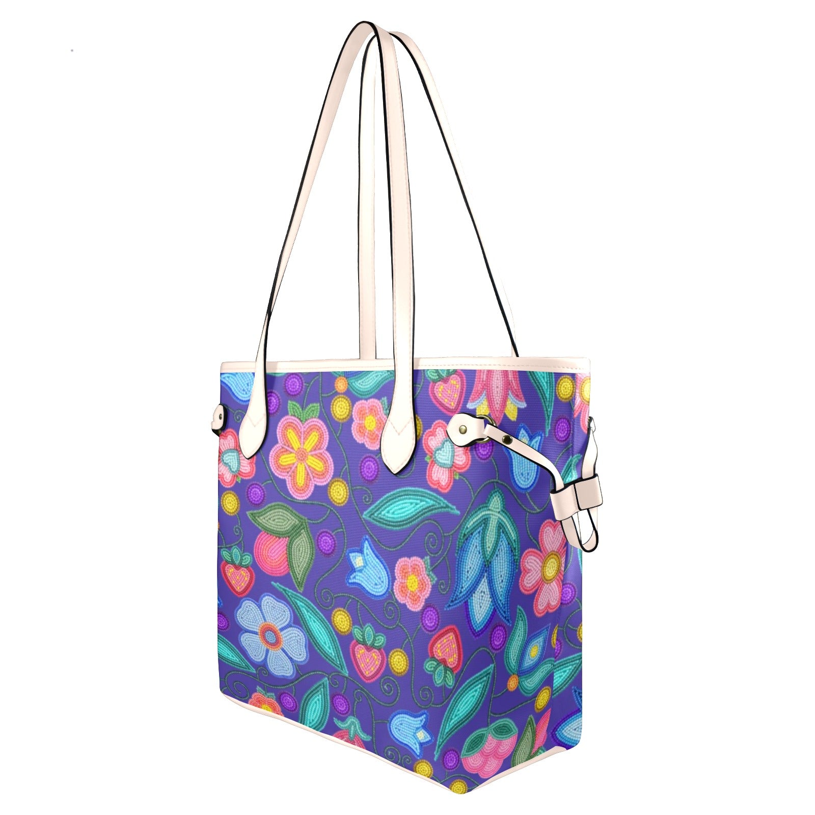 Sweet Offering Indigo Clover Canvas Tote Bag
