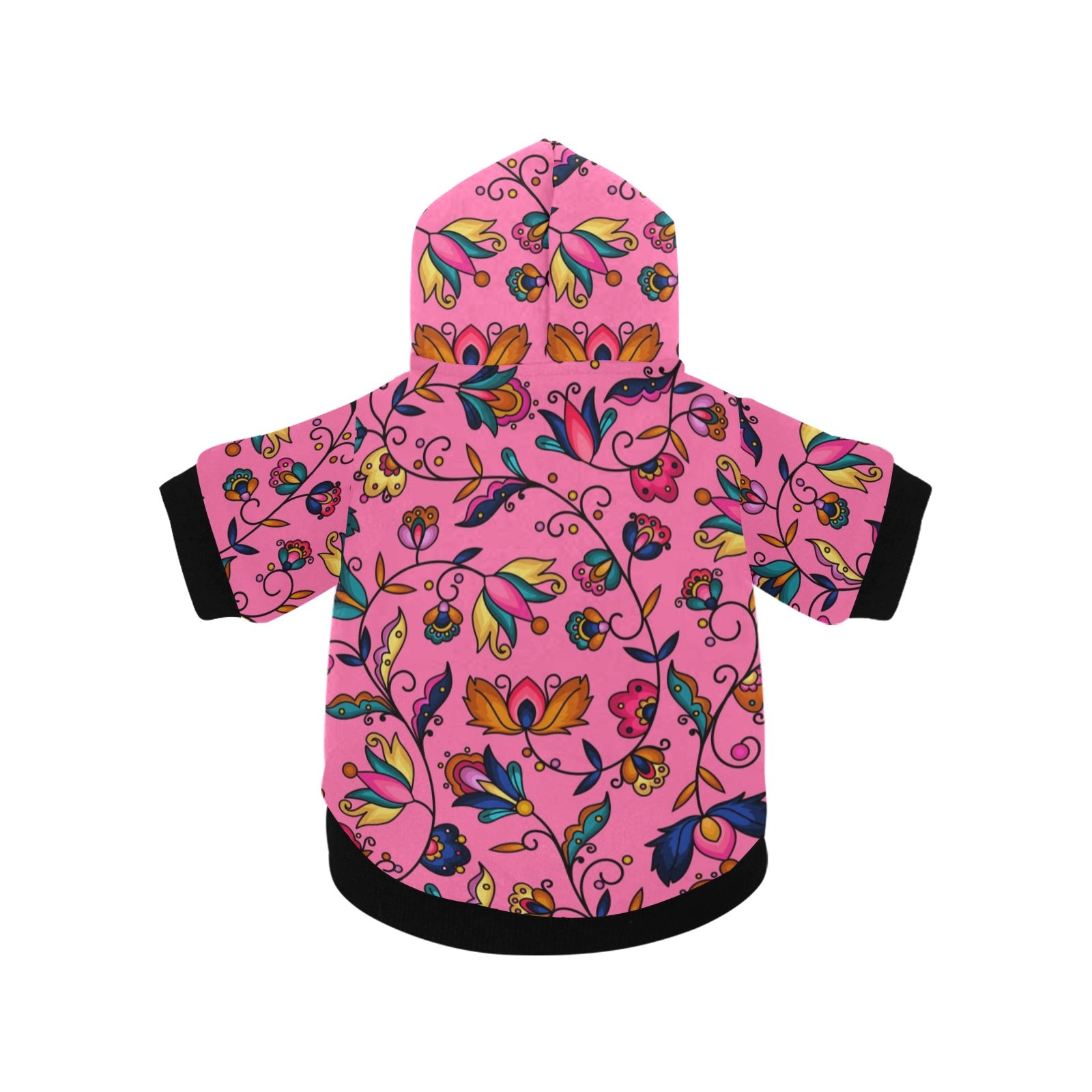 Copper Prairie Petals Pink Pet Dog Hoodie