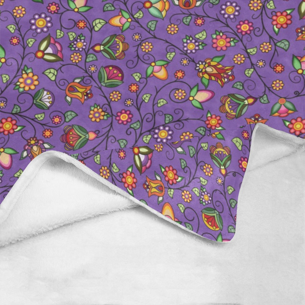 Heartbeat Petals Purple Ultra-Soft Micro Fleece Blanket 50"x60"