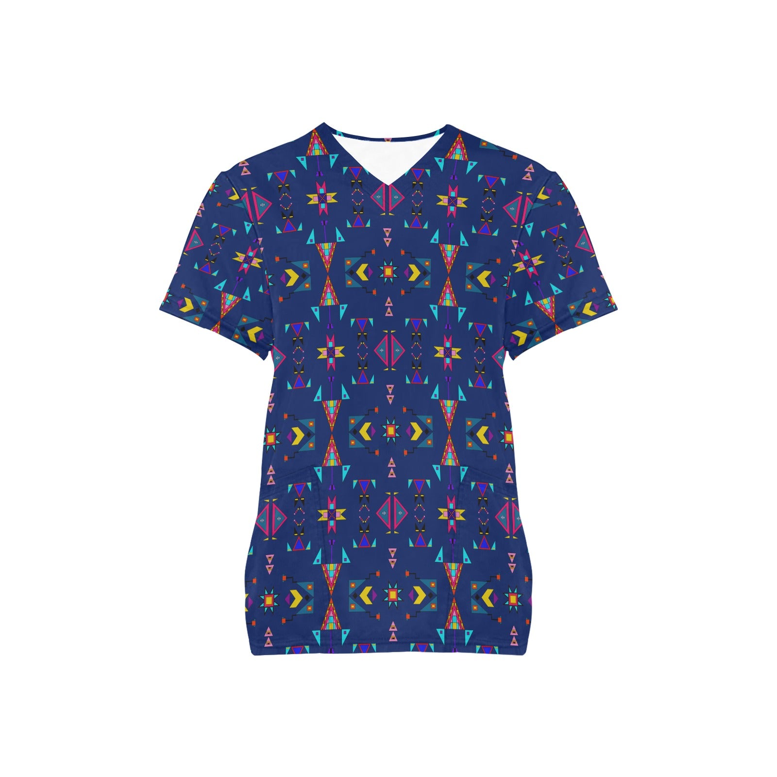Enemy Territory Dark Navy Scrub Top