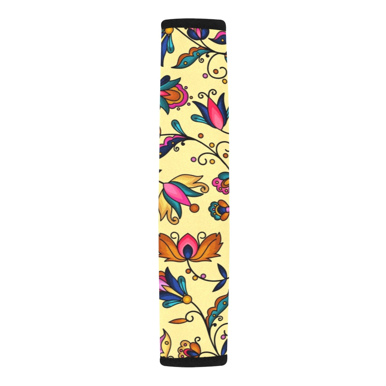 Copper Prairie Petals Yellow Car Seat Belt Cover 7''x12.6'' (Pack of 2)