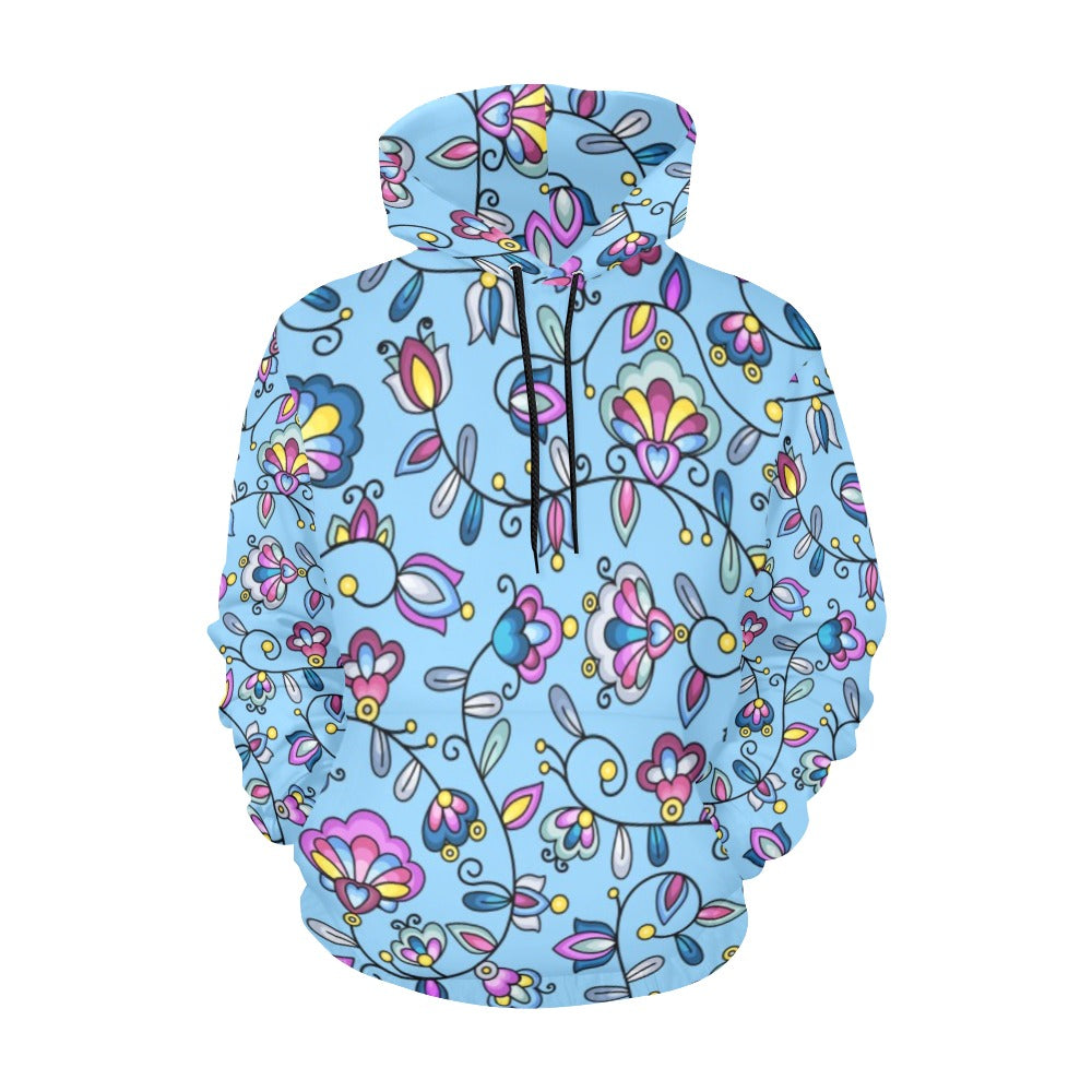 Autumn Bundle Blessing Blue Hoodie for Women (USA Size)