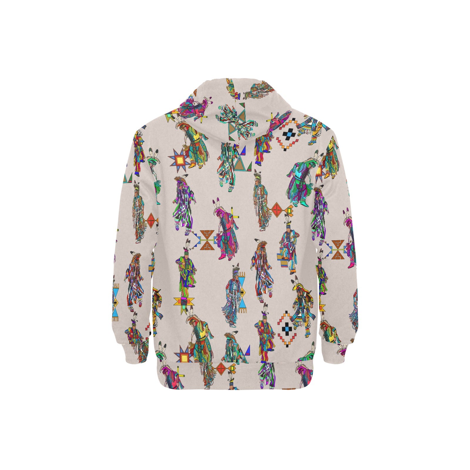 Men's Grass Dancers Muslin Men's Long Sleeve Fleece Hoodie