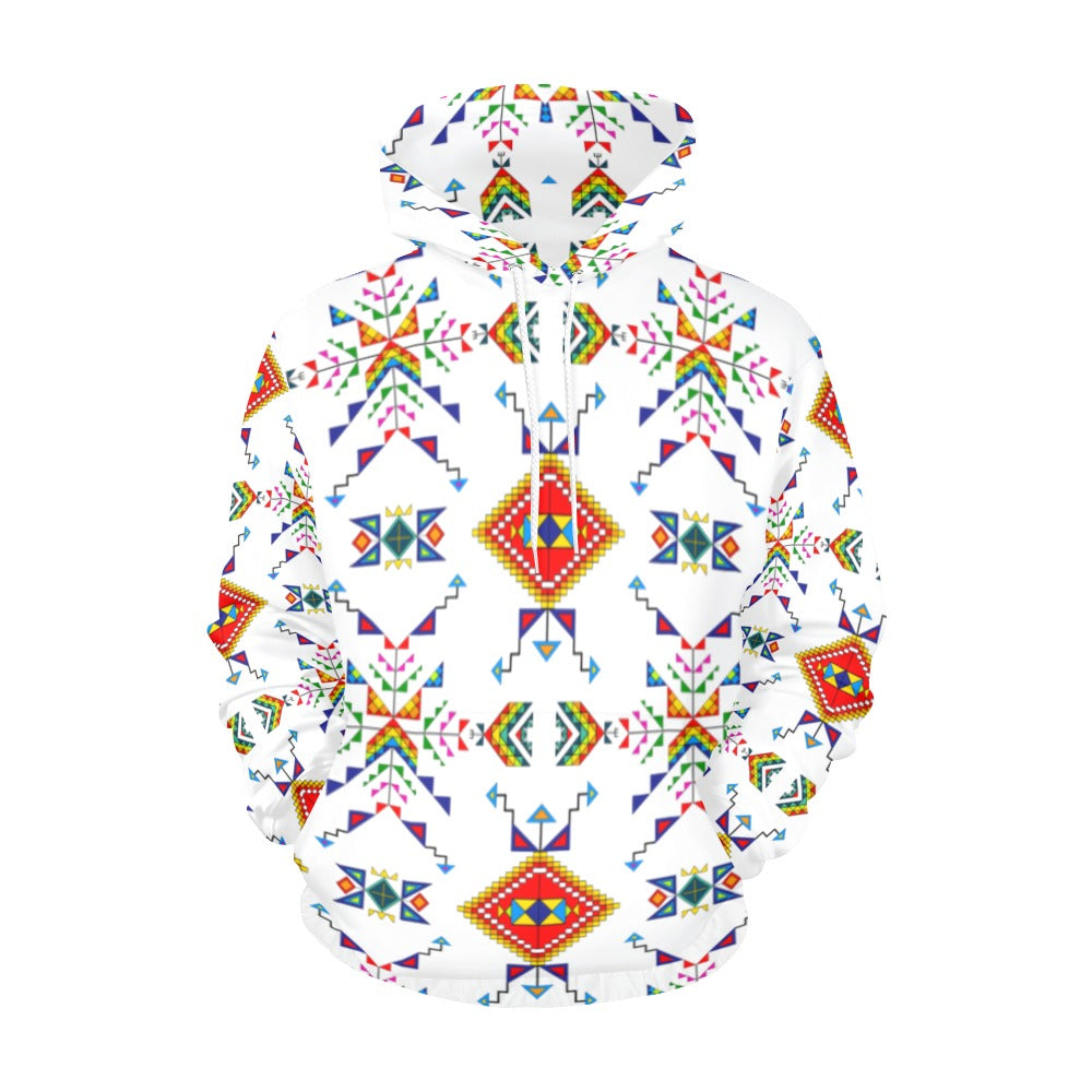 Buffalo Jump White Hoodie for Women (USA Size)
