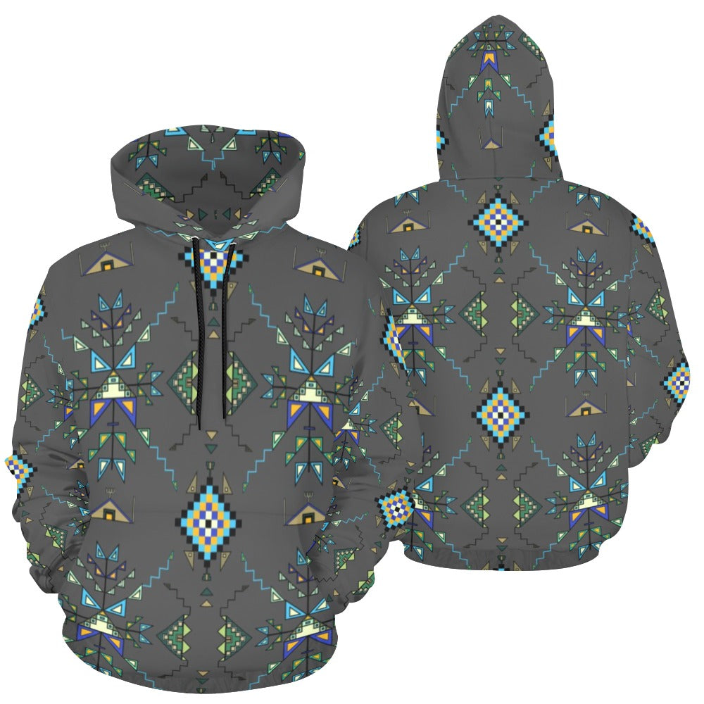 Bear Shield Gray Hoodie for Women (USA Size)