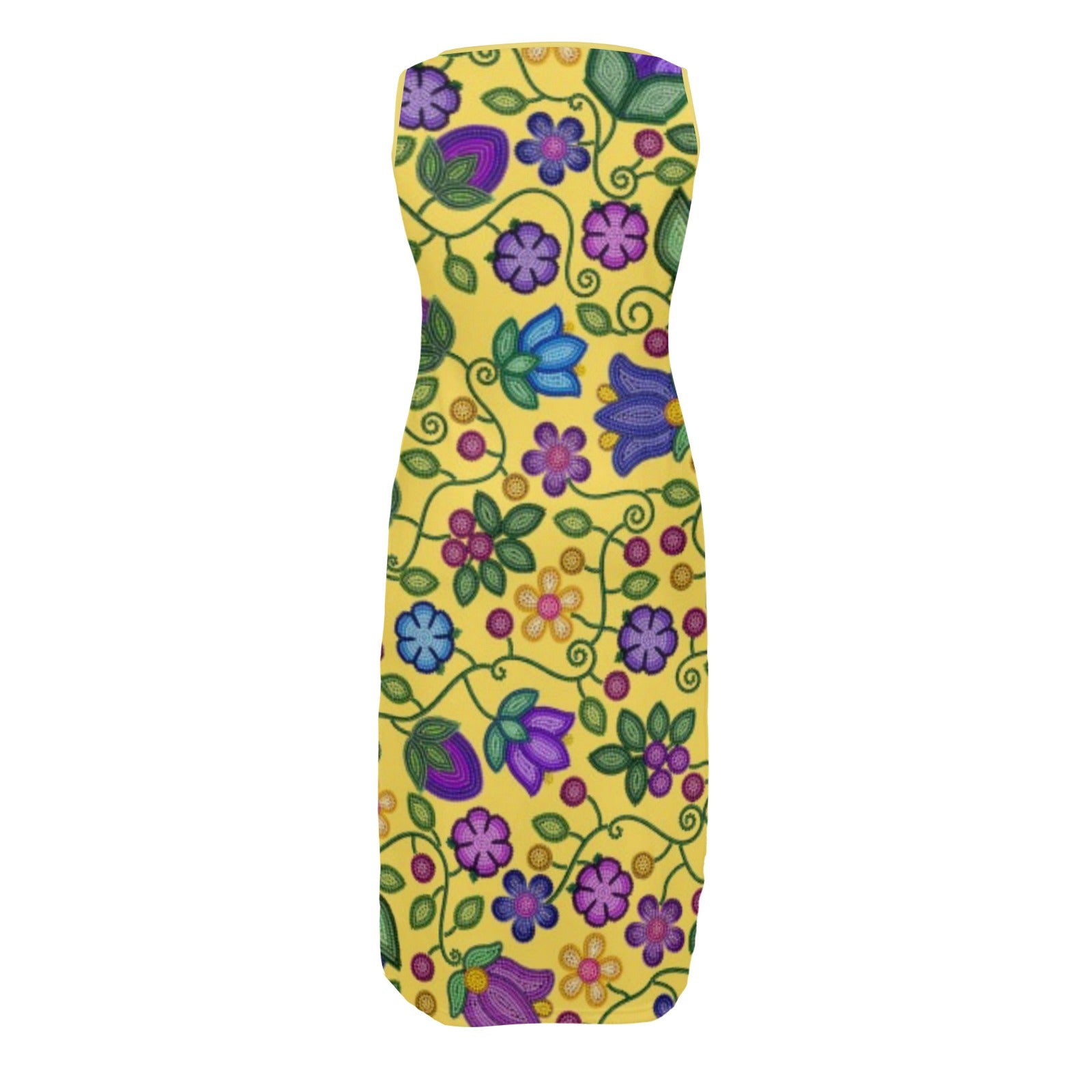 Bloom Uplift Yellow Phaedra Sleeveless Open Fork Long Dress