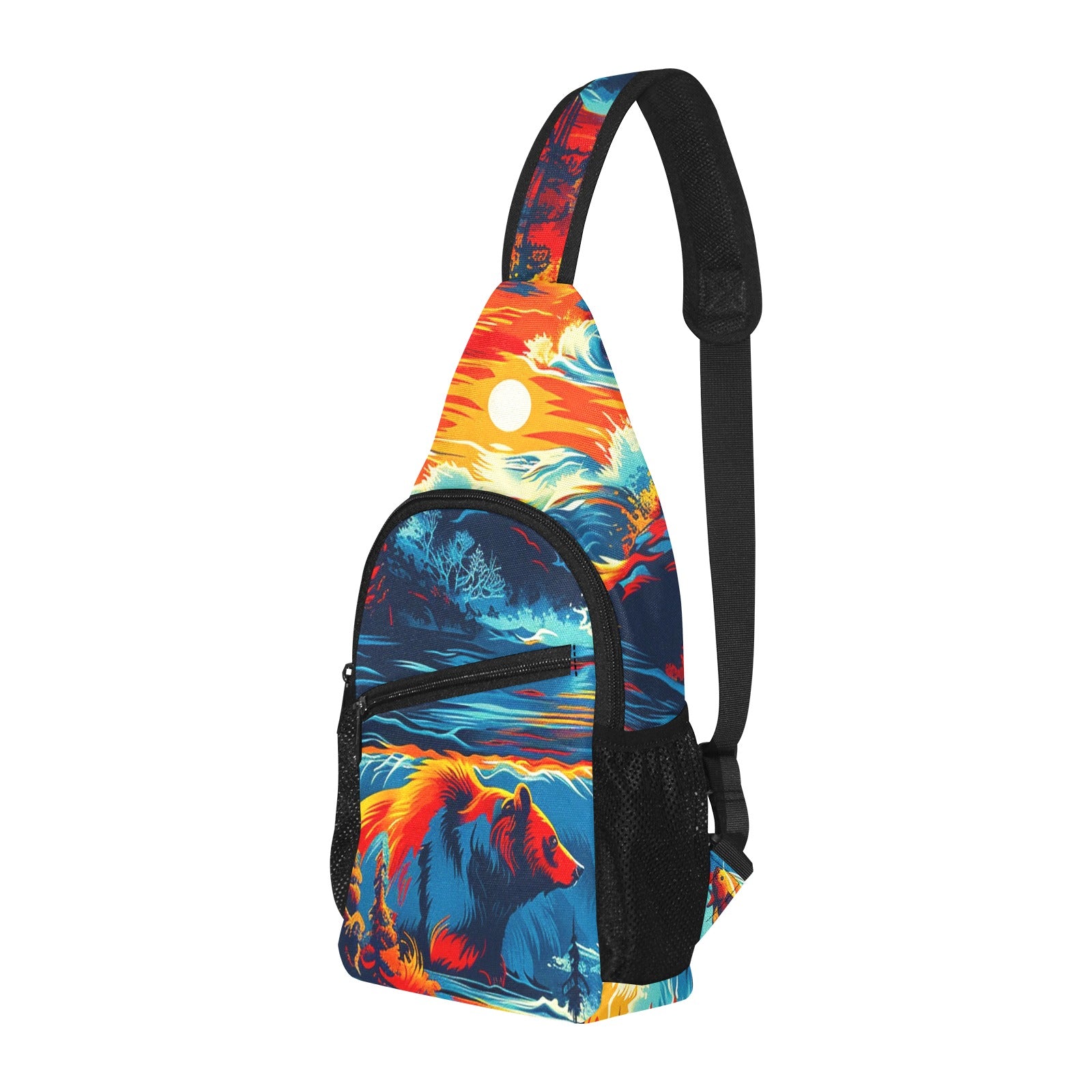 Fishing Bears 2 Chest Bag
