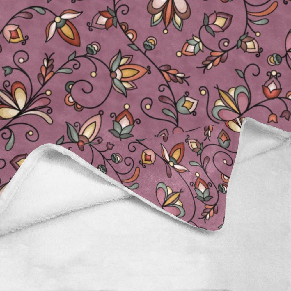 Burnt Sky Petals Magenta Ultra-Soft Micro Fleece Blanket 60"x80"