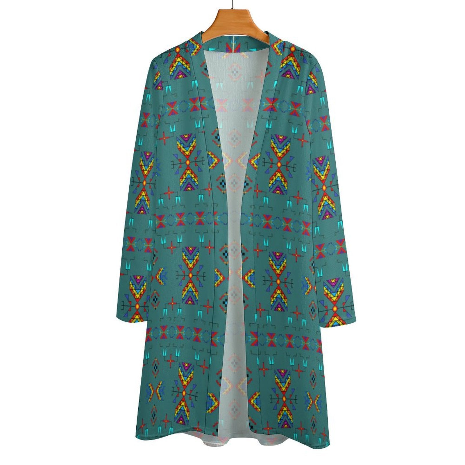 Rainy Chief Rainbow Teal Sky Cardigan