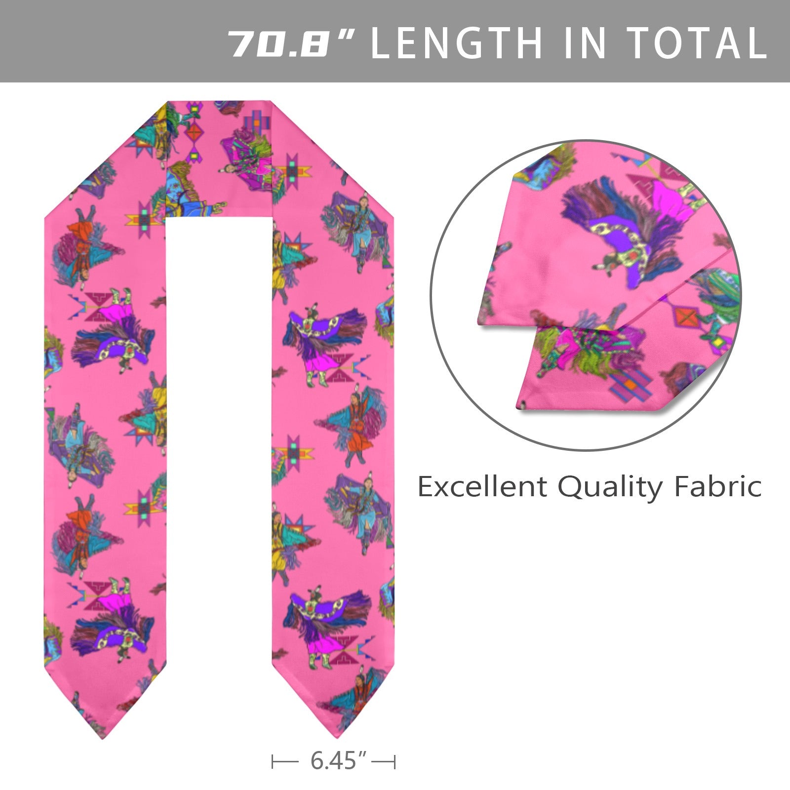 Women's Fancy Dancers Pink Graduation Stole