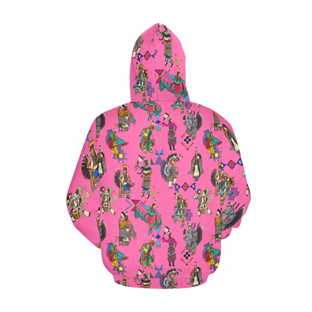 Grand Entry Dancer Pink Hoodie for Men (USA Size)