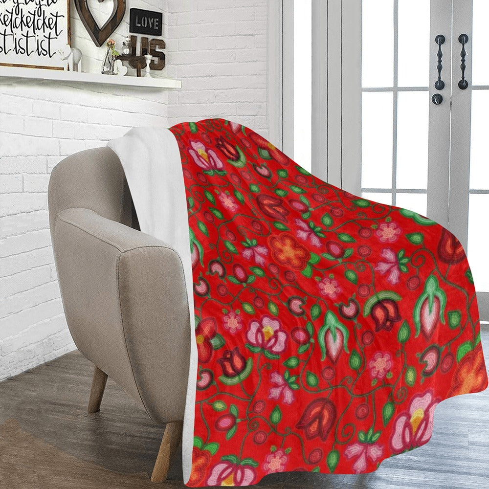 Rose Reverie Red Ultra-Soft Micro Fleece Blanket 60"x80"