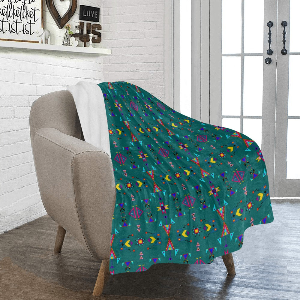 Enemy Territory Teal Ultra-Soft Micro Fleece Blanket 40"x50"
